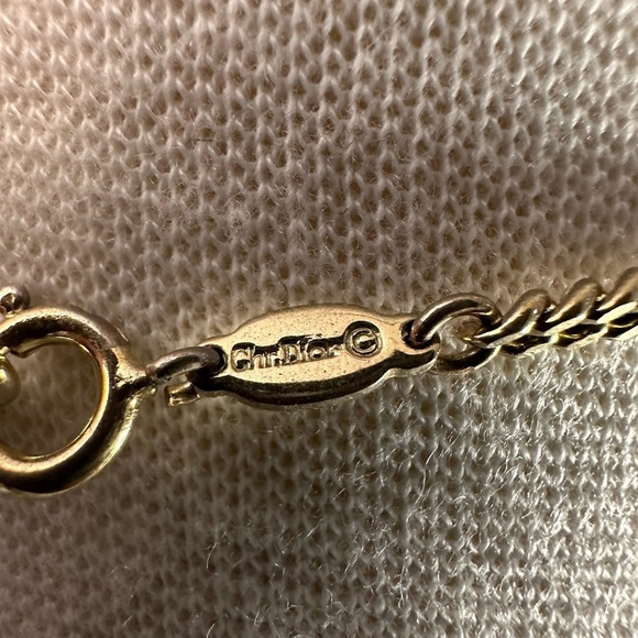 Christian Dior Vintage Logo Station Necklace - Picture 4 of 5
